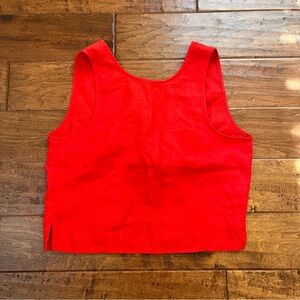 Madewell Women’s Tie Back 100% Linen Size 6 Rouge New With Tags